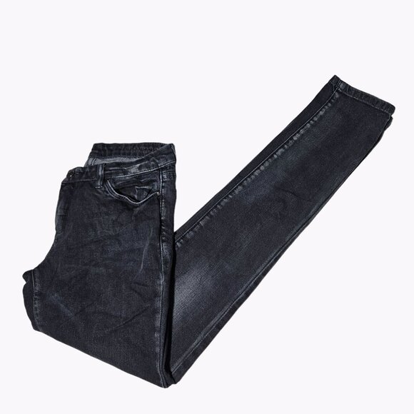 Blank NYC Jeans Womens Size 28 Waist Straight Leg Low Rise Black Denim Pants - Picture 1 of 5